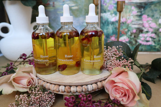 Rose Geranium Bath and Body Oil